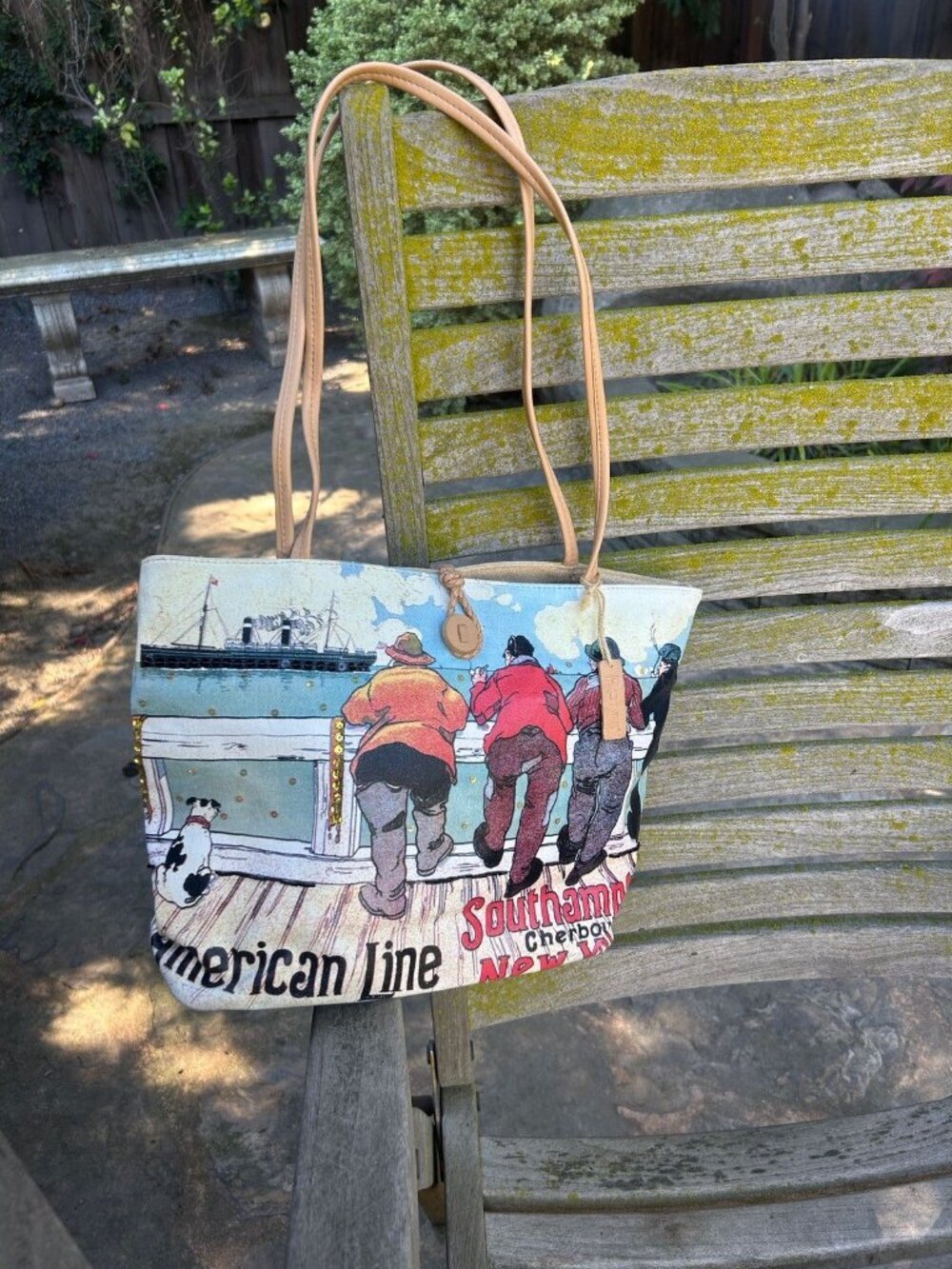 Rolfs American Line Travel Poster Casual Satchel Shoulder Bag - Picture 9 of 9